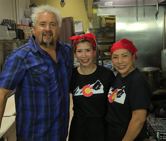 Guy Fieri at Aloy Thai Cuisine