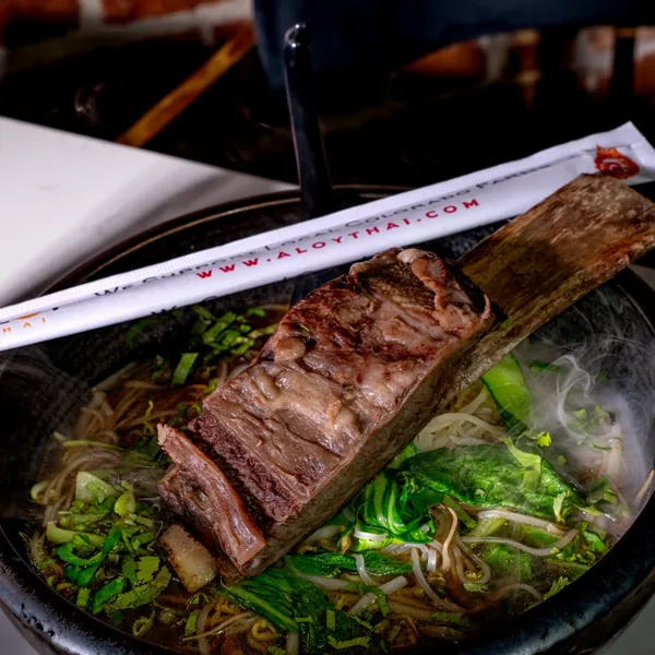 Bone-In Short Ribs Noodle Soup at Aloy Modern Thai Larimer