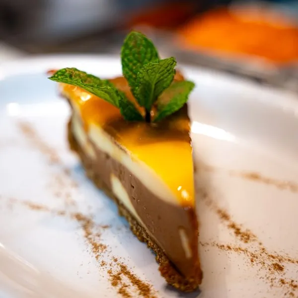 Sea Salt Caramel Cheesecake at Aloy Modern Thai Larimer